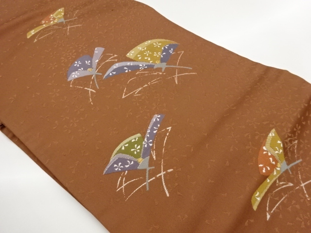 花模様織出し名古屋帯